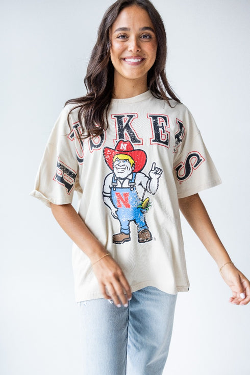 Nebraska Southern Split Oversized Band Tee
